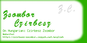zsombor czirbesz business card